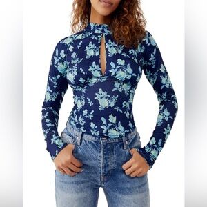 Free People
Dinner Party Printed Cutout Top